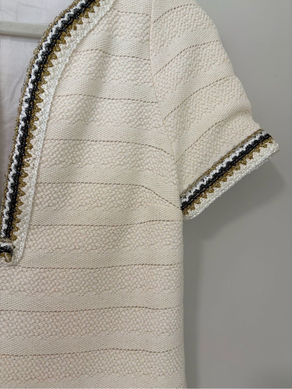 Sandro Knit Tweed Mini Dress Metallic Trim & Pockets Size36(S/US4) - Picture 6 of 12